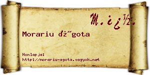 Morariu Ágota névjegykártya